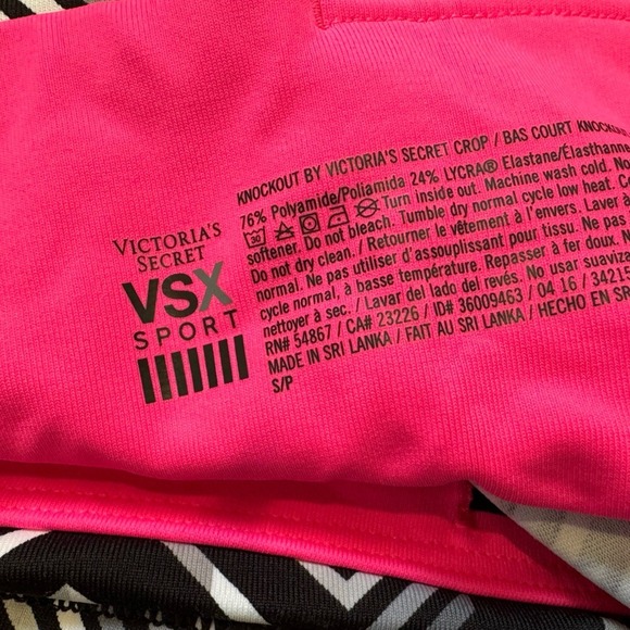 VSX Victoria Secret Sport Cropped Patterned Leggings - Picture 5 of 6
